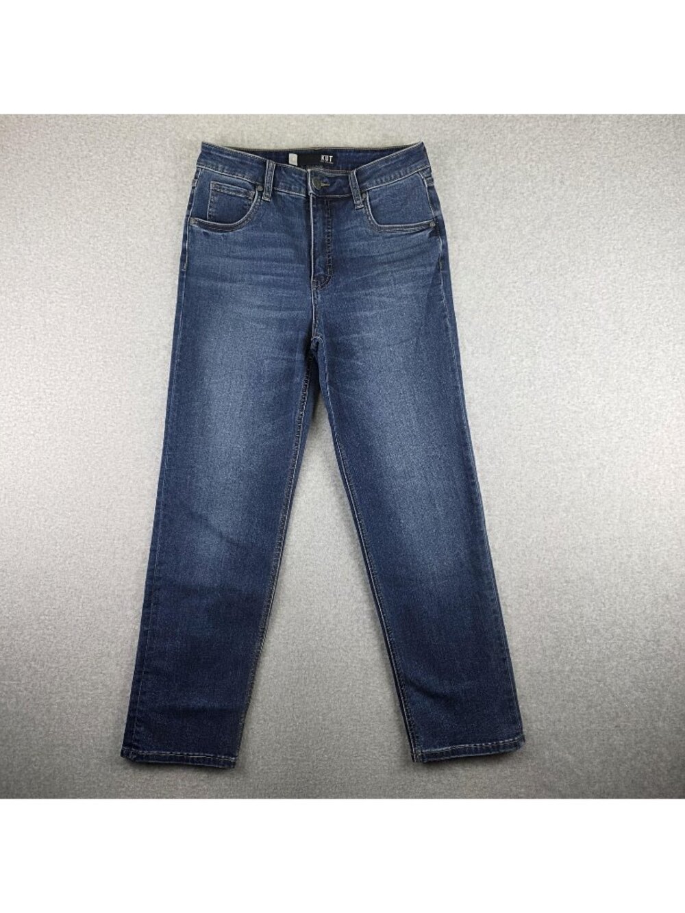 KUT From The Kloth Elizabeth Jeans Womens 4 Blue High Rise Fab Ab Straight Leg